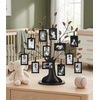 image:imageAmericanflat Family Tree Picture Frame  Includes 12 Hanging 2x3 Picture Frames  Adjustable Ribbon Tassels  Ideal as Mothers Day Gifts or Christmas Decor  Black and Bronze  Gifts for MomBlack