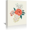 image:imageAmericanflat Folk Art Flowers By Annie Bailey  4 Piece Wrapped Canvas Set 11x14