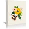 image:imageAmericanflat Folk Art Flowers By Annie Bailey  4 Piece Wrapped Canvas Set 11x14