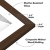 image:imageAmericanflat Set of 10 Picture Frames with ShatterResistant Glass  Gallery Wall Frame Set with Two 8x10 Four 5x7 and Four 4x6 Frames  Signature Collection  Driftwood  Includes two 8x10 four 5x7 and four 4x6 shatterresistant glass hanging hardware includedWalnut