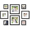 image:imageAmericanflat Set of 10 Picture Frames with ShatterResistant Glass  Gallery Wall Frame Set with Two 8x10 Four 5x7 and Four 4x6 Frames  Signature Collection  Driftwood  Includes two 8x10 four 5x7 and four 4x6 shatterresistant glass hanging hardware includedBlack