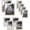 image:imageAmericanflat Set of 10 Picture Frames with ShatterResistant Glass  Gallery Wall Frame Set with Two 8x10 Four 5x7 and Four 4x6 Frames  Signature Collection  Driftwood  Includes two 8x10 four 5x7 and four 4x6 shatterresistant glass hanging hardware includedLight Wood