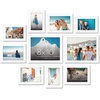 image:imageAmericanflat Set of 10 Picture Frames with ShatterResistant Glass  Gallery Wall Frame Set with Two 8x10 Four 5x7 and Four 4x6 Frames  Signature Collection  Driftwood  Includes two 8x10 four 5x7 and four 4x6 shatterresistant glass hanging hardware includedWhite