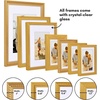 image:imageAmericanflat Set of 10 Picture Frames with ShatterResistant Glass  Gallery Wall Frame Set with Two 8x10 Four 5x7 and Four 4x6 Frames  Signature Collection  Driftwood  Includes two 8x10 four 5x7 and four 4x6 shatterresistant glass hanging hardware includedOrnate Gold