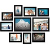 image:imageAmericanflat Set of 10 Picture Frames with ShatterResistant Glass  Gallery Wall Frame Set with Two 8x10 Four 5x7 and Four 4x6 Frames  Signature Collection  Driftwood  Includes two 8x10 four 5x7 and four 4x6 shatterresistant glass hanging hardware includedBlack