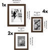 image:imageAmericanflat Set of 10 Picture Frames with ShatterResistant Glass  Gallery Wall Frame Set with Two 8x10 Four 5x7 and Four 4x6 Frames  Signature Collection  Driftwood  Includes two 8x10 four 5x7 and four 4x6 shatterresistant glass hanging hardware includedWalnut