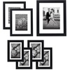 image:imageAmericanflat Set of 10 Picture Frames with ShatterResistant Glass  Gallery Wall Frame Set with Two 8x10 Four 5x7 and Four 4x6 Frames  Signature Collection  Driftwood  Includes two 8x10 four 5x7 and four 4x6 shatterresistant glass hanging hardware includedBlack with Mat