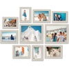 image:imageAmericanflat Set of 10 Picture Frames with ShatterResistant Glass  Gallery Wall Frame Set with Two 8x10 Four 5x7 and Four 4x6 Frames  Signature Collection  Driftwood  Includes two 8x10 four 5x7 and four 4x6 shatterresistant glass hanging hardware includedLight Wood