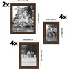 image:imageAmericanflat Set of 10 Picture Frames with ShatterResistant Glass  Gallery Wall Frame Set with Two 8x10 Four 5x7 and Four 4x6 Frames  Signature Collection  Driftwood  Includes two 8x10 four 5x7 and four 4x6 shatterresistant glass hanging hardware includedWalnut