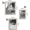image:imageAmericanflat Set of 10 Picture Frames with ShatterResistant Glass  Gallery Wall Frame Set with Two 8x10 Four 5x7 and Four 4x6 Frames  Signature Collection  Driftwood  Includes two 8x10 four 5x7 and four 4x6 shatterresistant glass hanging hardware includedDriftwood