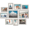 image:imageAmericanflat Set of 10 Picture Frames with ShatterResistant Glass  Gallery Wall Frame Set with Two 8x10 Four 5x7 and Four 4x6 Frames  Signature Collection  Driftwood  Includes two 8x10 four 5x7 and four 4x6 shatterresistant glass hanging hardware includedDriftwood