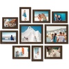image:imageAmericanflat Set of 10 Picture Frames with ShatterResistant Glass  Gallery Wall Frame Set with Two 8x10 Four 5x7 and Four 4x6 Frames  Signature Collection  Driftwood  Includes two 8x10 four 5x7 and four 4x6 shatterresistant glass hanging hardware includedWalnut