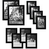 image:imageAmericanflat Set of 10 Picture Frames with ShatterResistant Glass  Gallery Wall Frame Set with Two 8x10 Four 5x7 and Four 4x6 Frames  Signature Collection  Driftwood  Includes two 8x10 four 5x7 and four 4x6 shatterresistant glass hanging hardware includedBlack