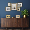 image:imageAmericanflat Set of 10 Picture Frames with ShatterResistant Glass  Gallery Wall Frame Set with Two 8x10 Four 5x7 and Four 4x6 Frames  Signature Collection  Driftwood  Includes two 8x10 four 5x7 and four 4x6 shatterresistant glass hanging hardware includedOrnate Gold