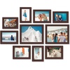 image:imageAmericanflat Set of 10 Picture Frames with ShatterResistant Glass  Gallery Wall Frame Set with Two 8x10 Four 5x7 and Four 4x6 Frames  Signature Collection  Driftwood  Includes two 8x10 four 5x7 and four 4x6 shatterresistant glass hanging hardware includedMahogany