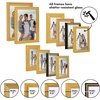 image:imageAmericanflat Set of 10 Picture Frames with ShatterResistant Glass  Gallery Wall Frame Set with Two 8x10 Four 5x7 and Four 4x6 Frames  Signature Collection  Driftwood  Includes two 8x10 four 5x7 and four 4x6 shatterresistant glass hanging hardware includedOrnate Gold