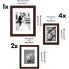 image:imageAmericanflat Set of 10 Picture Frames with ShatterResistant Glass  Gallery Wall Frame Set with Two 8x10 Four 5x7 and Four 4x6 Frames  Signature Collection  Driftwood  Includes two 8x10 four 5x7 and four 4x6 shatterresistant glass hanging hardware includedMahogany