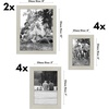 image:imageAmericanflat Set of 10 Picture Frames with ShatterResistant Glass  Gallery Wall Frame Set with Two 8x10 Four 5x7 and Four 4x6 Frames  Signature Collection  Driftwood  Includes two 8x10 four 5x7 and four 4x6 shatterresistant glass hanging hardware includedLight Wood
