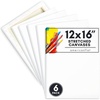 image:imageAmericanflat 10 Piece 5x7 Pre Stretched Blank Canvas Boards with 064 Inch Thick Wooden Frame  100 Cotton Canvas for Painting6 Pack  12x16