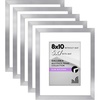 image:imageAmericanflat 11x14 Picture Frame 5Pack  Matted to 8x11  Black  Slim Molding construction Polished plexiglass front hangs vertical or horizontal sawtooth hangers includedSilver