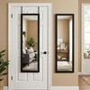 image:imageAmericanflat 15x51 Over The Door Mirror  Hanging Full Length Mirrors with Engineered Wood  Modern Mirror for Bathroom Bedroom Living Room  Mirrors for Wall Display and Home Decor  BlackBlack