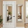 image:imageAmericanflat 15x51 Over The Door Mirror  Hanging Full Length Mirrors with Engineered Wood  Modern Mirror for Bathroom Bedroom Living Room  Mirrors for Wall Display and Home Decor  BlackLight Wood
