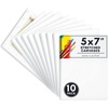 image:imageAmericanflat 6 Piece 12x16 Pre Stretched Blank Canvas Boards with 064 Inch Thick Wooden Frame  100 Cotton Canvas for Painting10 Pack  5x7