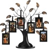 image:imageAmericanflat Family Tree Picture Frame  Includes 12 Hanging 2x3 Picture Frames  Adjustable Ribbon Tassels  Ideal as Mothers Day Gifts or Christmas Decor  Black and Bronze  Gifts for MomBlack