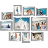 image:imageAmericanflat Set of 10 Picture Frames with ShatterResistant Glass  Gallery Wall Frame Set with Two 8x10 Four 5x7 and Four 4x6 Frames  Signature Collection  Driftwood  Includes two 8x10 four 5x7 and four 4x6 shatterresistant glass hanging hardware includedSilver