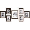 image:imageAmericanflat Set of 10 Picture Frames with ShatterResistant Glass  Gallery Wall Frame Set with Two 8x10 Four 5x7 and Four 4x6 Frames  Signature Collection  Driftwood  Includes two 8x10 four 5x7 and four 4x6 shatterresistant glass hanging hardware includedWalnut