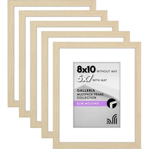 image:imageAmericanflat 11x14 Picture Frame 5Pack  Matted to 8x11  Black  Slim Molding construction Polished plexiglass front hangs vertical or horizontal sawtooth hangers includedNatural Oak