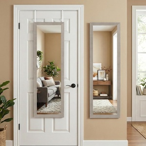 image:imageAmericanflat 15x51 Over The Door Mirror  Hanging Full Length Mirrors with Engineered Wood  Modern Mirror for Bathroom Bedroom Living Room  Mirrors for Wall Display and Home Decor  BlackDriftwood