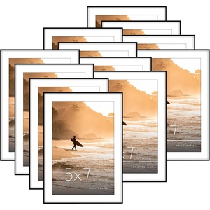 image:imageAmericanflat 5x7 Picture Frame 12Pack  Matted to 4x6  Black  Frontloading design Shatterresistant glass fits photos posters and art12 Pack  With Mat