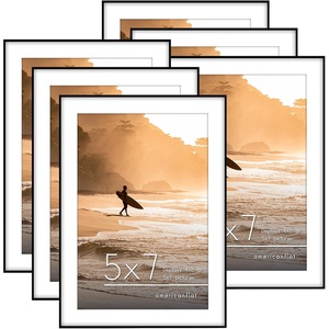 image:imageAmericanflat 5x7 Picture Frame 12Pack  Matted to 4x6  Black  Frontloading design Shatterresistant glass fits photos posters and art6 Pack  With Mat