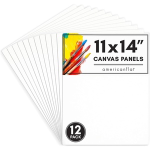image:imageAmericanflat 6 Pack 16x20 Inch Artist Painting Canvas Panels  100 Cotton Blank Canvas Boards for Acrylic Oil Painting and More12 Pack  11x14