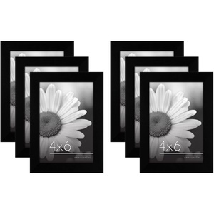 image:imageAmericanflat 8x10 Picture Frame with Polished Plexiglass  Set of 12  Signature Collection  Picture Frames with Engineered Wood  Photo Frame for Tabletop and Wall Display  BlackBlack