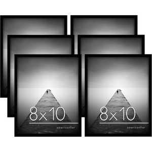 image:imageAmericanflat 8x10 Picture Frame with ShatterResistant Glass  Set of 12  Galleria Collection  Picture Frames for Tabletop and Wall Display  Black8x10
