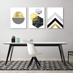image:imageAmericanflat Geometric Art Set By Pop Monica  3 Piece Wrapped Canvas Set 11x14