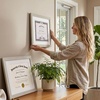 image:imageAmericanflat 11x14 Diploma Frame 4Pack  Matted to 85x11  Black  Engineered Wood construction Shatterresistant glass displays diplomas certificates and documents use with or without matLight Wood