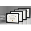 image:imageAmericanflat 11x14 Diploma Frame 4Pack  Matted to 85x11  Black  Engineered Wood construction Shatterresistant glass displays diplomas certificates and documents use with or without matBlack
