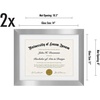 image:imageAmericanflat 11x14 Diploma Frame 4Pack  Matted to 85x11  Black  Engineered Wood construction Shatterresistant glass displays diplomas certificates and documents use with or without matSilver
