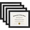 image:imageAmericanflat 11x14 Diploma Frame 4Pack  Matted to 85x11  Black  Engineered Wood construction Shatterresistant glass displays diplomas certificates and documents use with or without matBlack