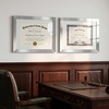 image:imageAmericanflat 11x14 Diploma Frame 4Pack  Matted to 85x11  Black  Engineered Wood construction Shatterresistant glass displays diplomas certificates and documents use with or without matSilver