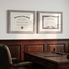 image:imageAmericanflat 11x14 Diploma Frame 4Pack  Matted to 85x11  Black  Engineered Wood construction Shatterresistant glass displays diplomas certificates and documents use with or without matDriftwood