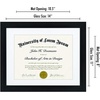 image:imageAmericanflat 11x14 Diploma Frame 4Pack  Matted to 85x11  Black  Engineered Wood construction Shatterresistant glass displays diplomas certificates and documents use with or without matBlack