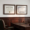 image:imageAmericanflat 11x14 Diploma Frame 4Pack  Matted to 85x11  Black  Engineered Wood construction Shatterresistant glass displays diplomas certificates and documents use with or without matWalnut