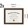 image:imageAmericanflat 11x14 Diploma Frame 4Pack  Matted to 85x11  Black  Engineered Wood construction Shatterresistant glass displays diplomas certificates and documents use with or without matWalnut
