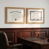 image:imageAmericanflat 11x14 Diploma Frame 4Pack  Matted to 85x11  Black  Engineered Wood construction Shatterresistant glass displays diplomas certificates and documents use with or without matDark Oak