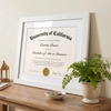 image:imageAmericanflat 11x14 Diploma Frame 4Pack  Matted to 85x11  Black  Engineered Wood construction Shatterresistant glass displays diplomas certificates and documents use with or without matWhite