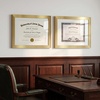 image:imageAmericanflat 11x14 Diploma Frame 4Pack  Matted to 85x11  Black  Engineered Wood construction Shatterresistant glass displays diplomas certificates and documents use with or without matGold
